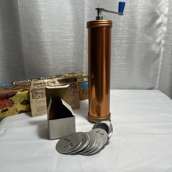 Vintage Nordic Ware Deluxe Cookie King Crank Press Spritz Gun 01200-Complete - Picture 3 of 6